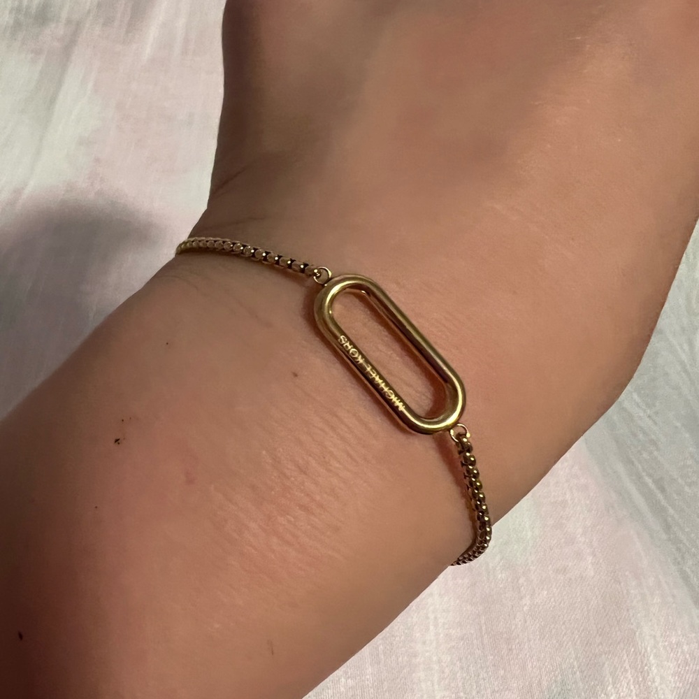 Metal-Plated Sterling Silver Logo bracelet